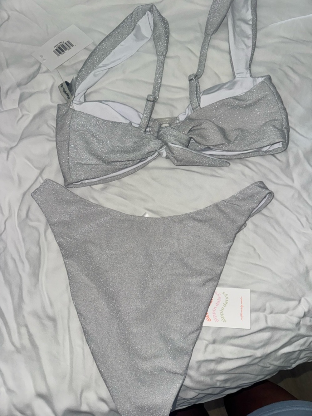 Dippin' Daisy's Ivory Textured Ring Bikini Set NWT - Picture 5 of 7